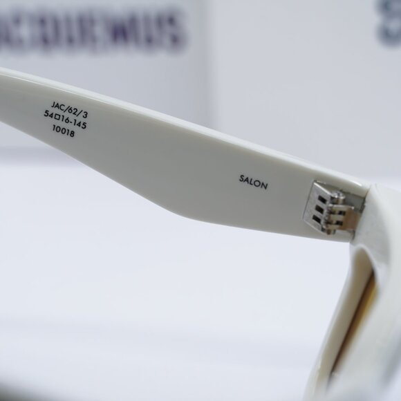 Jacquemus SALON JAC/62 C3 Rectangle Sunglasses - White\\Brown main image 10
